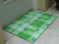 doormat with floral design