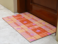 doormat with floral design